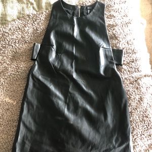 Faux Leather Mini Dress - Forever 21 - L